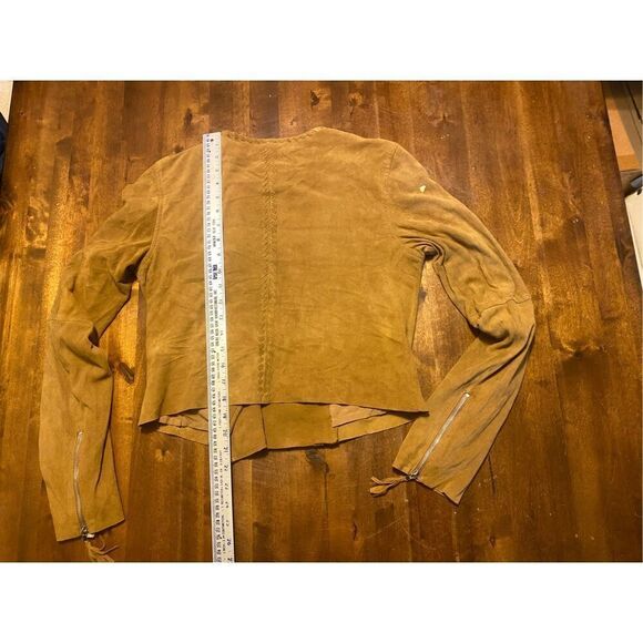 PAIGE Sweater Womens Large Tiana Jacket Suede Leather Brown Full Zipper - Picture 3 of 6